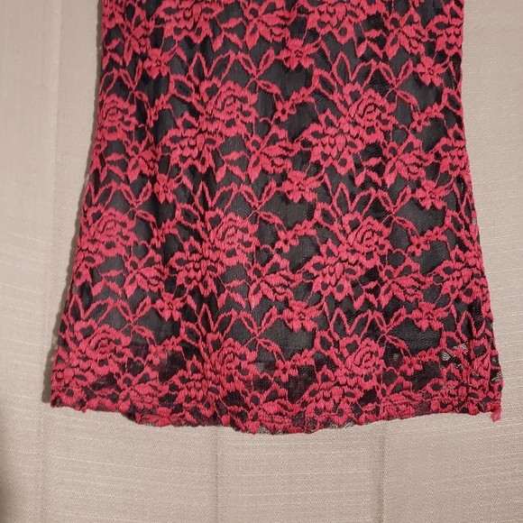 Alloy Apparel Red & Black Lace Two Layered Tank - Picture 8 of 8